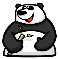how to draw a panda eating bamboo step by step
