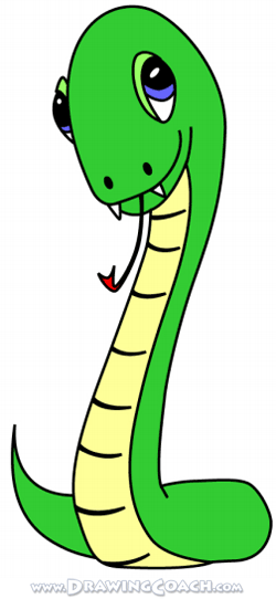 short snake cartoon